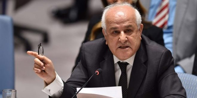 منصور يطالب بوقف العدوان الإسرائيلي المدمر والمميت على قطاع غزة