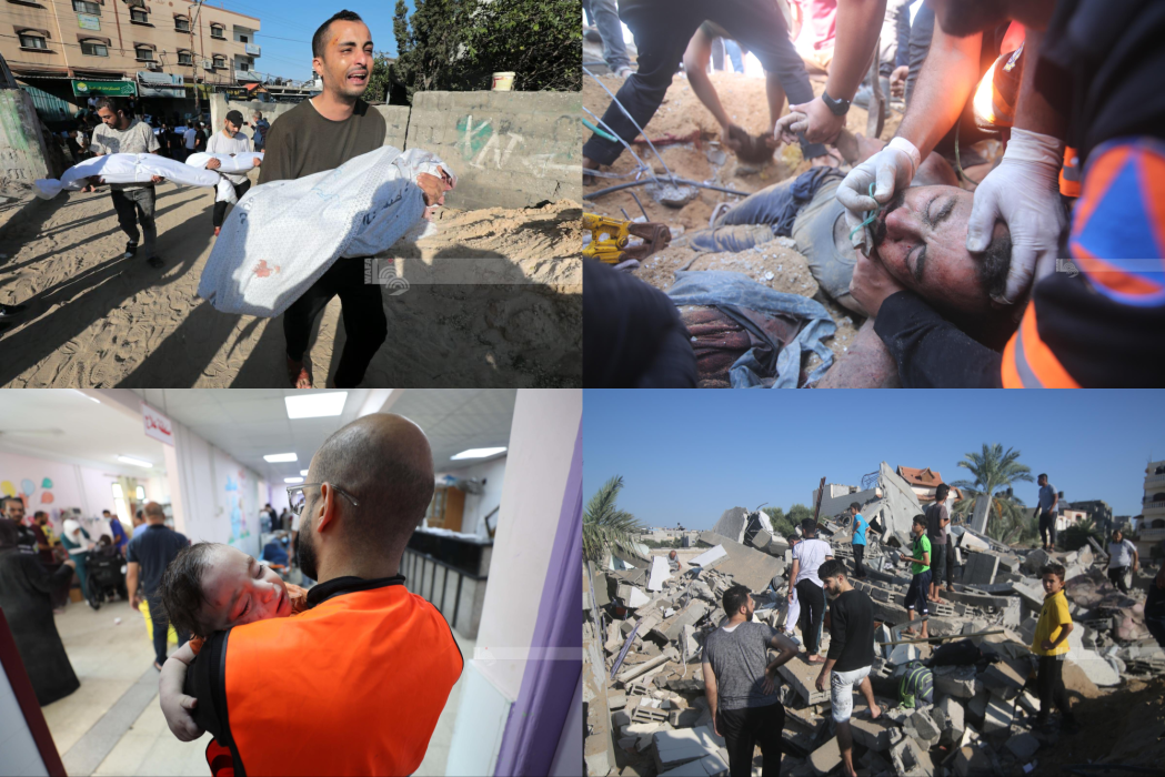 فاعليات شعبية ورسمية تستنكر المجازر البشعة بحق الفلسطينيين في غزة