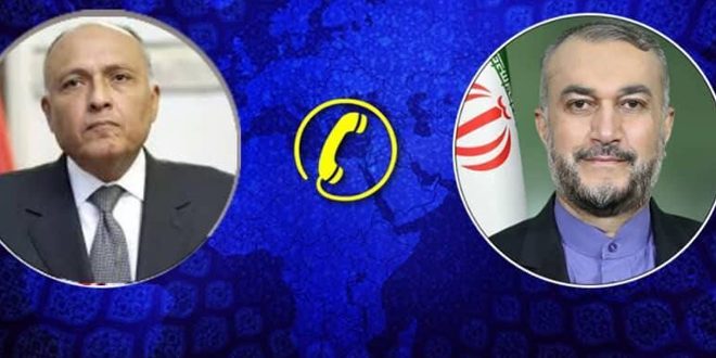 عبد اللهيان لنظيره المصري: هدف الاحتلال الإسرائيلي هو تهجير أهالي قطاع غزة