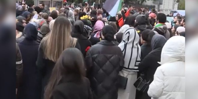 وقفة تضامنية في موسكو تنديداً بالعدوان الإسرائيلي على قطاع غزة