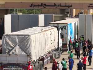 الدفعة الخامسة من المساعدات تدخل قطاع غزة