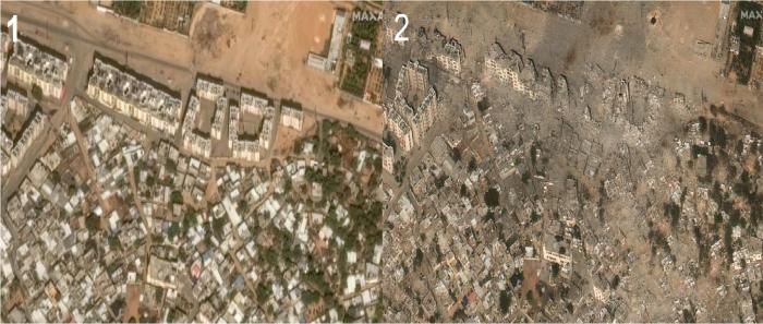 شاهد .. صور أقمار صناعية تظهر حجم دمار هائل في غزة