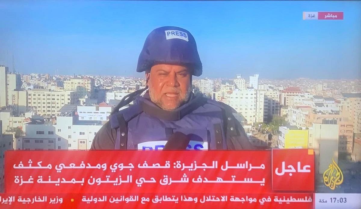 وائل الدحدوح يواصل تغطيته الحية لمجازر الاحتلال