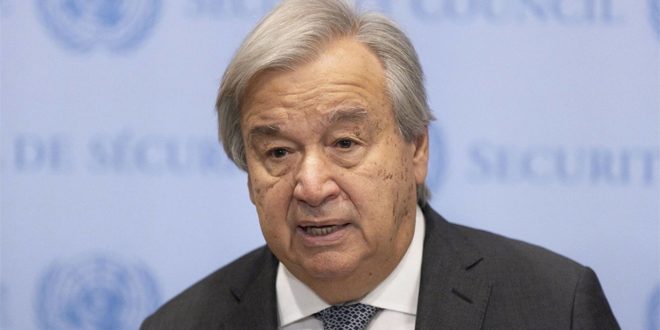 غوتيريش يندد بتصعيد الاحتلال عدوانه على غزة ويدعو إلى “وقف إطلاق النار”