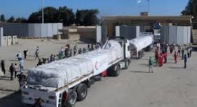 إدخال 14 شاحنة مساعدات إلى غزة عبر معبر رفح