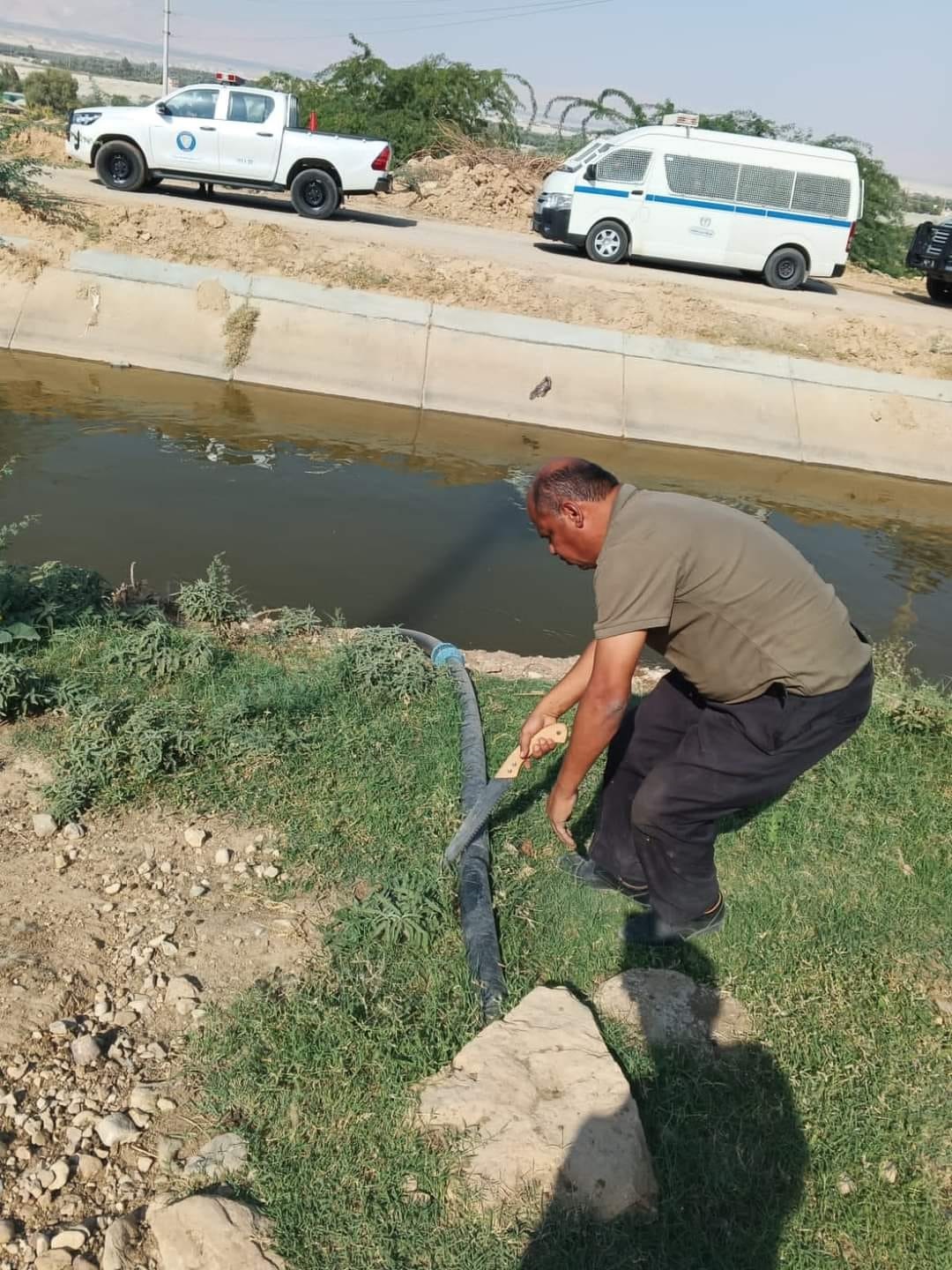 إزالة اعتداءات على قناة الملك عبدالله بالأغوار الوسطى