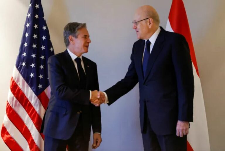 ميقاتي لبلينكن: ضرورة وقف إطلاق النار في غزة وجنوب لبنان