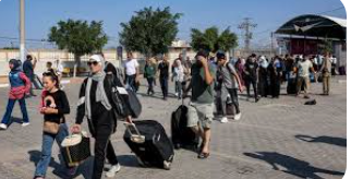 1400 شخص من جنسيات مختلفة غادروا غزة