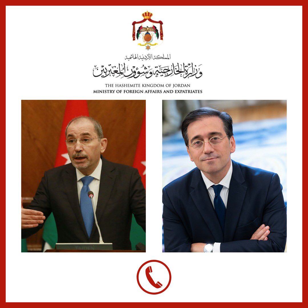 تشاور أردني إسباني إزاء تطورات الأوضاع في غزة