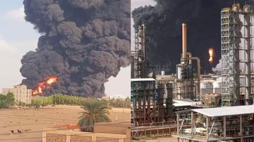 الجيش السوداني والدعم السريع يتبادلان الاتهامات بشأن حريق في مصفاة للنفط