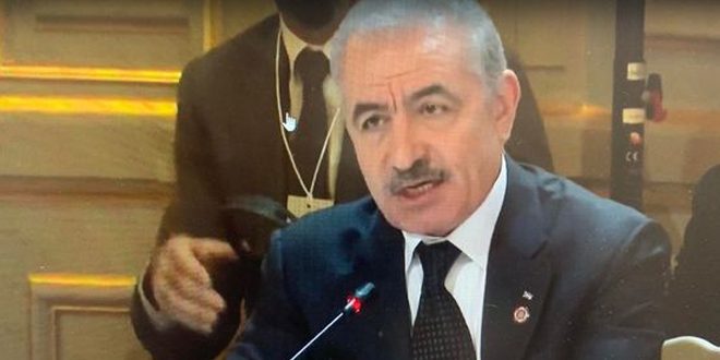 اشتيه يطالب المجتمع الدولي بوقف العدوان على غزة