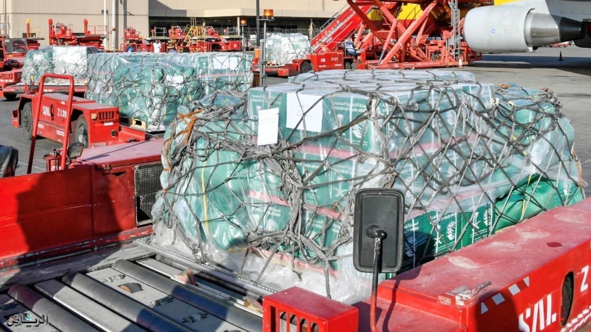 وصول الطائرة الإغاثية السعودية الثانية لإغاثة الشعب الفلسطيني في غزة