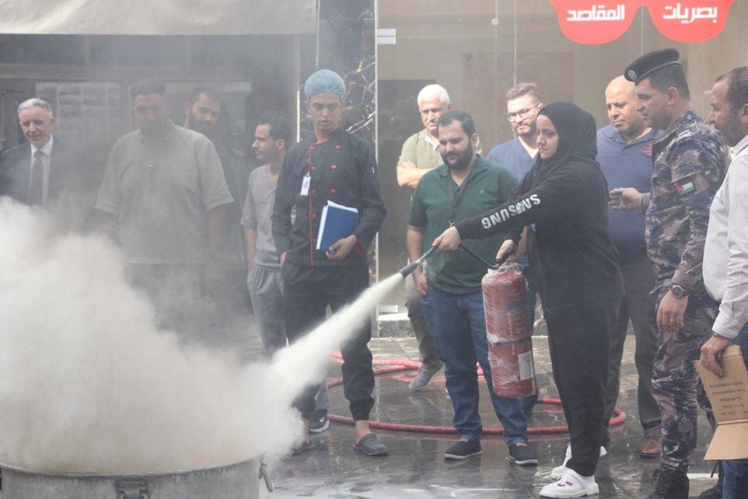 تمرين إطفاء حريق و إخلاء وهمي بمستشفى المقاصد