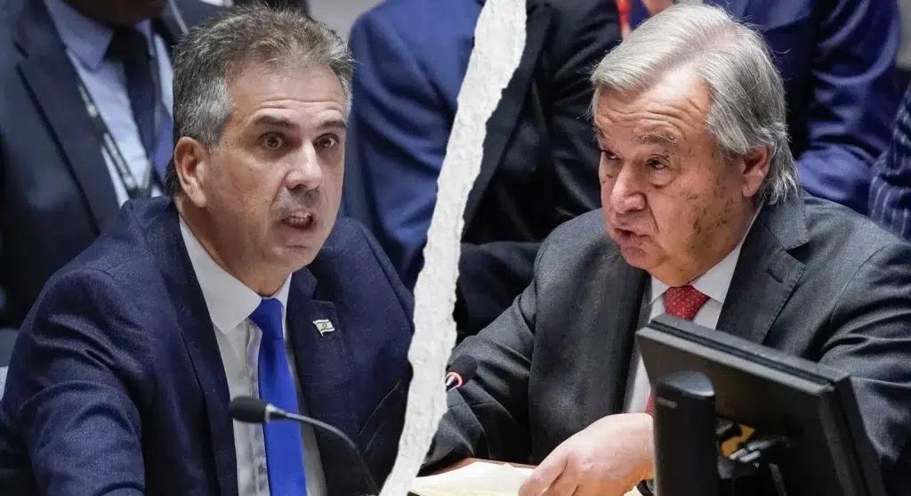 وزير خارجية الصهاينة يهاجم غوتيريش