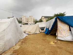 الأمطار تفاقم معاناة النازحين من شمال قطاع غزة ووسطه