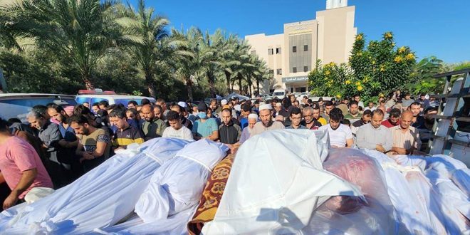 المطران نعوم: أهمية توفير الحماية لأهالي غزة جراء مجازر الاحتلال المتواصلة بحقهم