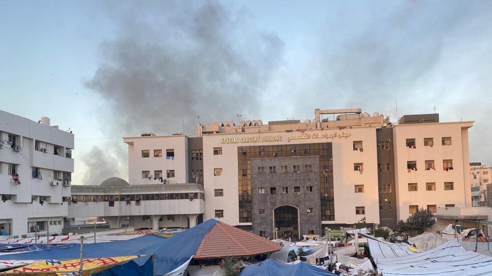 انفجار خط المياه المغذي لمستشفى الشفاء بغزة