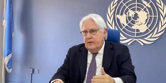 غريفيث يدعو مجدداً إلى وقف العدوان الإسرائيلي على غزة