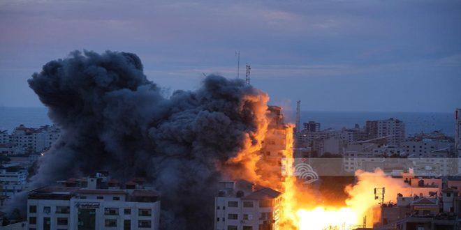 الاحتلال يقصف مدرسة عمرو بن العاص بالشيخ رضوان بغزة