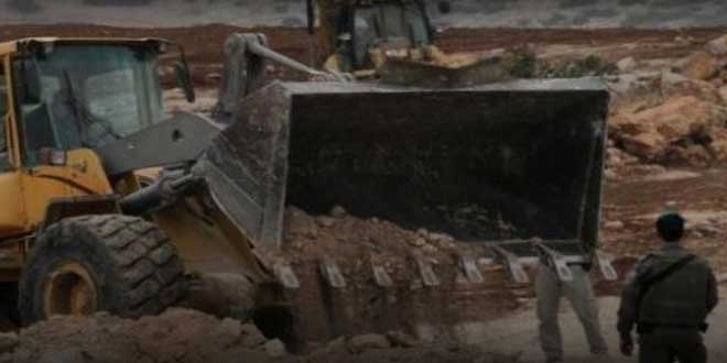 الاحتلال يستولي على مساحات من أراضي بيت دجن شرق نابلس
