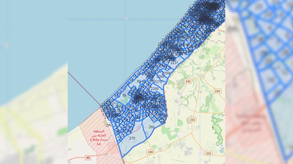 الاحتلال يصدر خريطة لمناطق يطلب إخلاءها في قطاع غزة