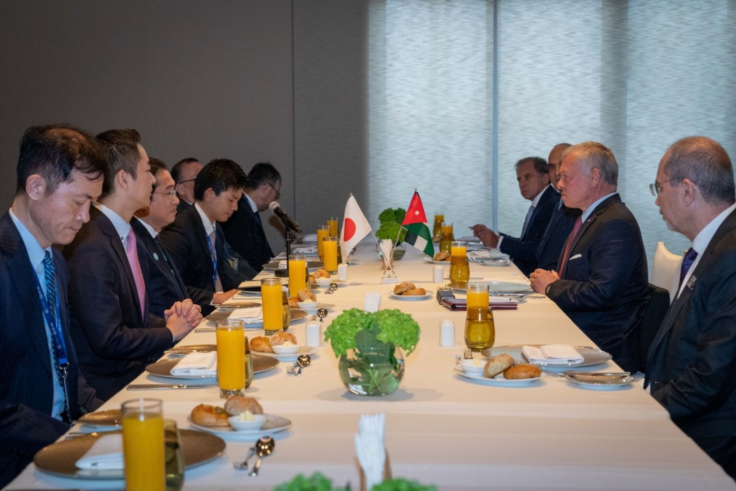 King#44; Japan PM discuss bilateral relations#44; situation in Gaza