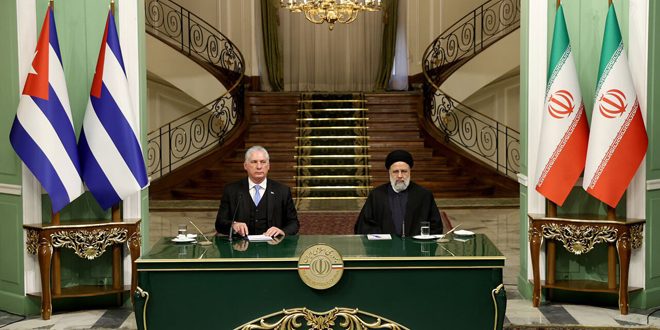 إيران وكوبا تدعوان لتشكيل تحالف عالمي لدعم فلسطين