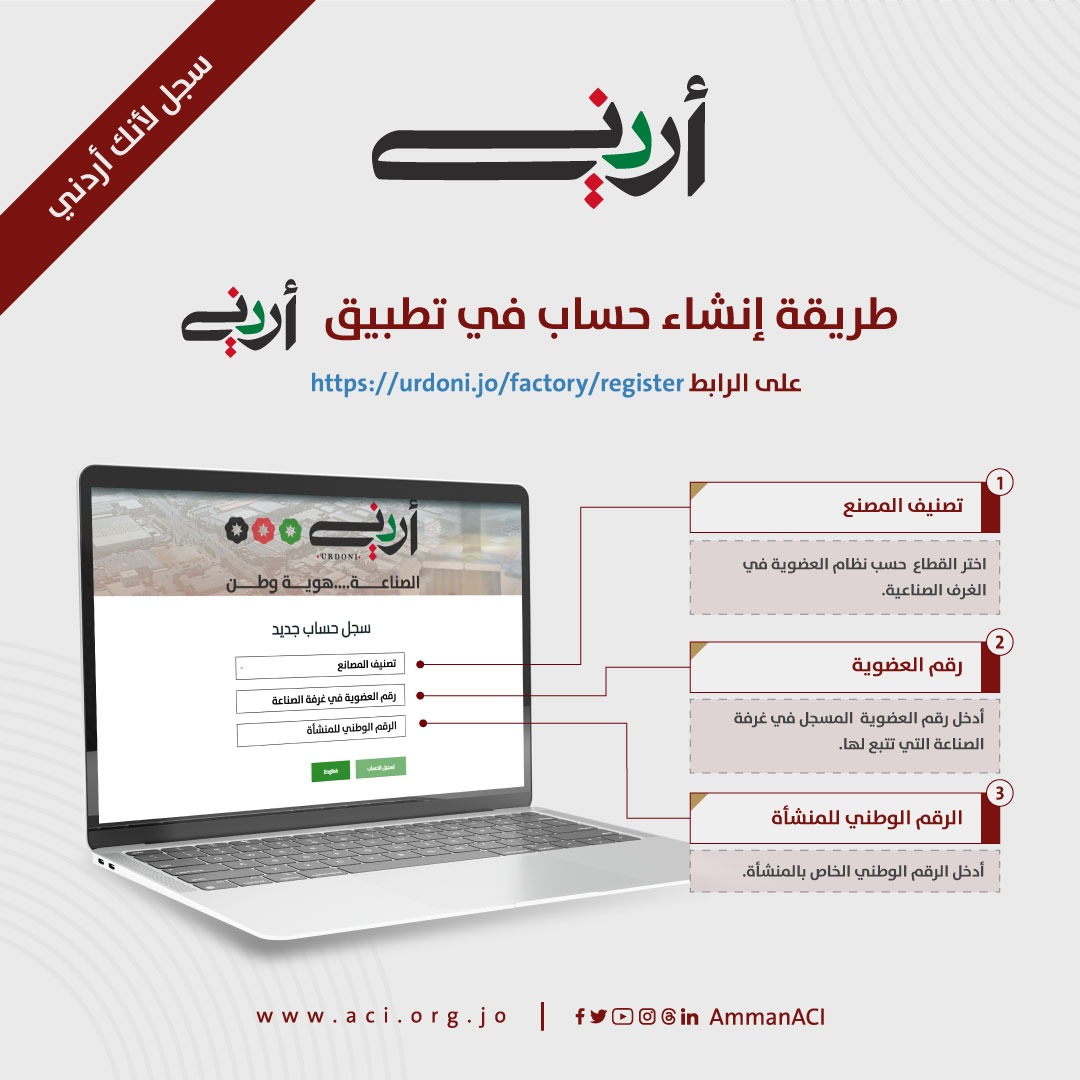 غرفة صناعة عمان تطلق موقع وتطبيق إلكتروني أردني