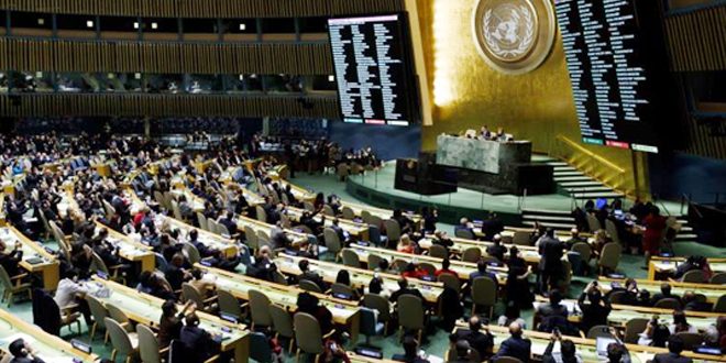 الأمم المتحدة تعتمد بأغلبية ساحقة 5 قرارات لصالح القضية الفلسطينية