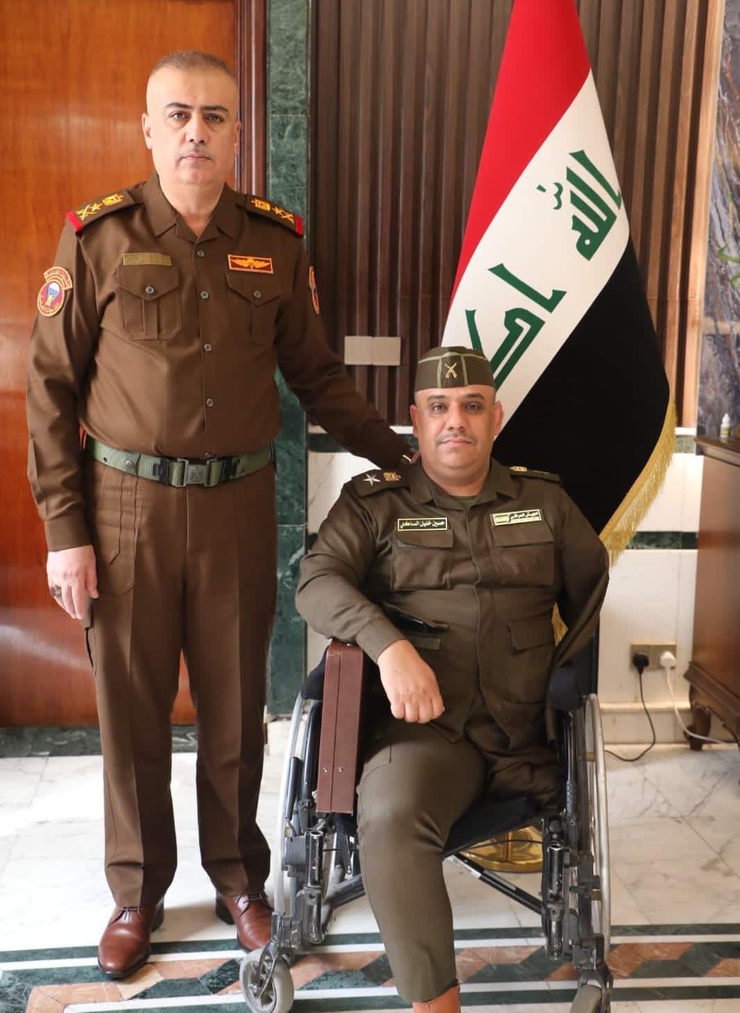 الفريق الخفاجي يستجيب لمناشدة ضابط جريح عراقي