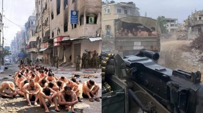 صحيفة هآتس تفجر مفاجأة بشأن المعتقلين الذين تم تعريتهم من ملابسهم