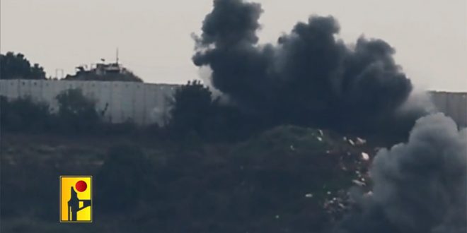 المقاومة الوطنية اللبنانية تستهدف مواقع العدو الإسرائيلي على الحدود مع فلسطين المحتلة وتحقق فيها إصابات مباشرة