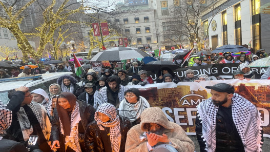 مسيرة جماهيرية في شيكاغو رفضا للعدوان الإسرائيلي على قطاع غزة
