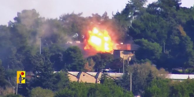 المقاومة اللبنانية تستهدف تجمعاً لجنود وآليات العدو الإسرائيلي في موقع الحمرا