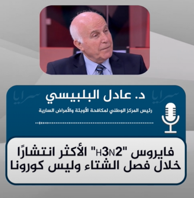 البلبيسي: فايروس H3N2 الأكثر انتشارًا خلال فصل الشتاء وليس كورونا  استمع