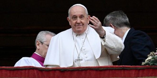 البابا فرنسيس يدعو لوقف الحرب الإسرائيلية على قطاع غزة