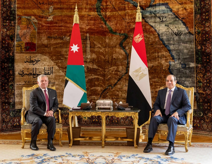 King#44; Egypt president reaffirm rejection of attempts to liquidate Palestinian issue