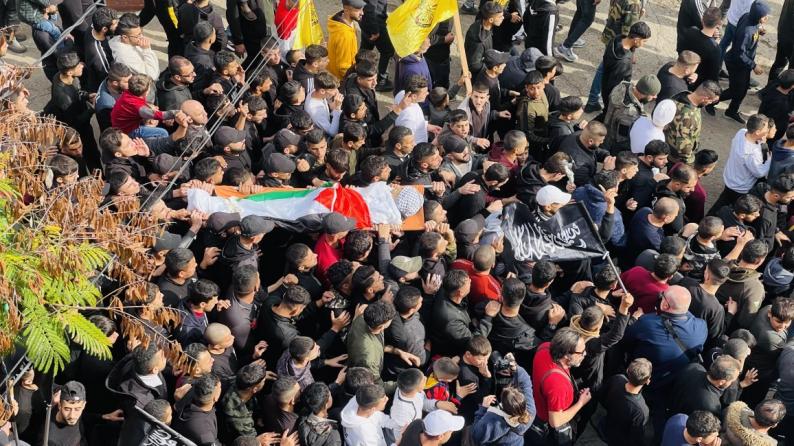 تشيّيع جثمان الشهيد محمد الجندي في الخليل