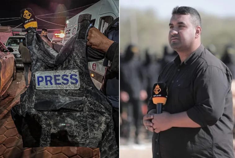 استشهاد صحفي وعدد من أفراد عائلته بغارة إسرائيلية في مخيم النصيرات