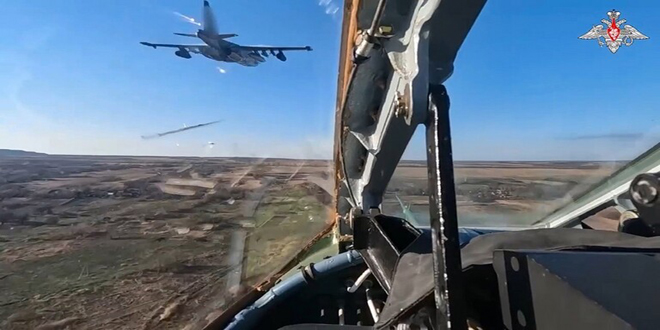 الدفاع الروسية: استهداف مطارات أوكرانية بأسلحة جوية عالية الدقة