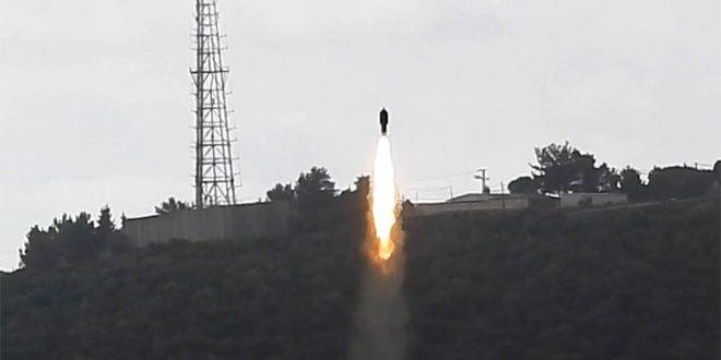 المقاومة اللبنانية تستهدف بالصواريخ مواقع الاحتلال الاسرائيلي في تل شعر