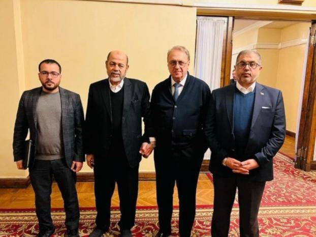وفد من حماس في موسكو لعقد مشاورات سياسية وبحث وقف العدوان الإسرائيلي