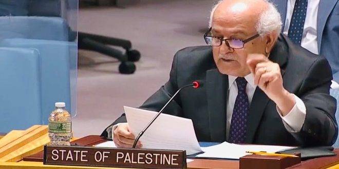 منصور: كم من الأطفال الفلسطينيين الشهداء يُعتبر كافياً كي يتحرك المجتمع الدولي لوقف العدوان الإسرائيلي