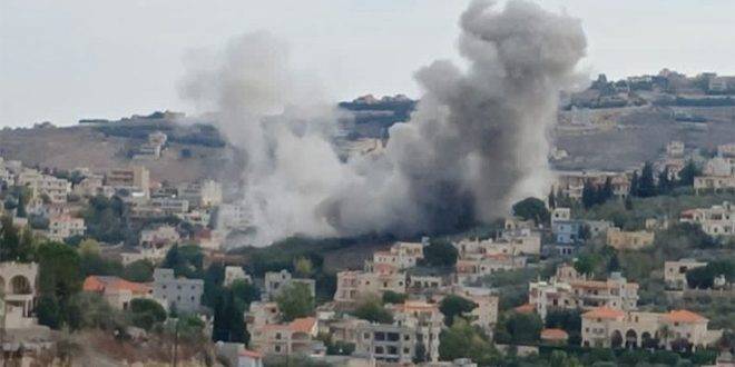 استشهاد شخص وإصابة آخرين جراء غارة للعدو الإسرائيلي على بلدة كفرا جنوب لبنان