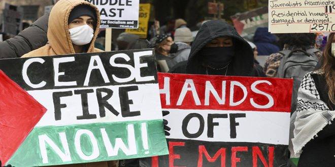 رفضاً لسياسات بايدن… ناشطون أمريكيون يطلقون حملة (صوت بوقف إطلاق النار في غزة)
