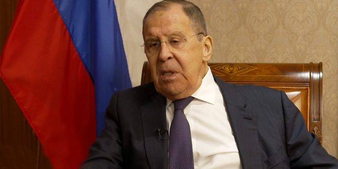 لافروف: لا بد من تحقيق العدالة وإقامة الدولة الفلسطينية