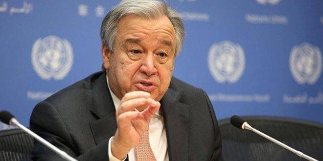غوتيريش ينتقد رفض سلطات الاحتلال الإسرائيلي إقامة الدولة الفلسطينية