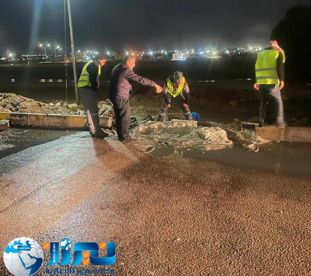 الفايز  يضع كافة الإمكانيات للتعامل مع المنخفض الجوي في بلدية الجيزة ...صور