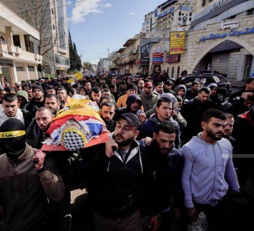 تشييع جثمان الشهيد قسام ياسين بجنين