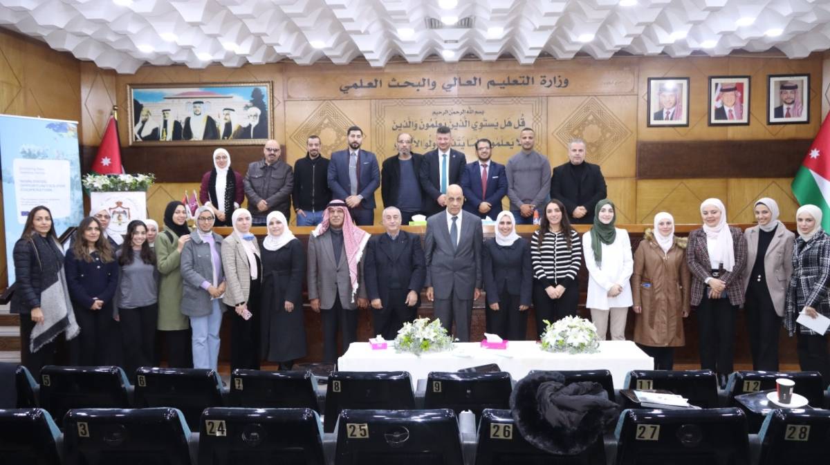 ورشة عمل إيراسموس بلس تجمع العاملين في التعليم العالي والتعليم المهني والشباب في الأردن